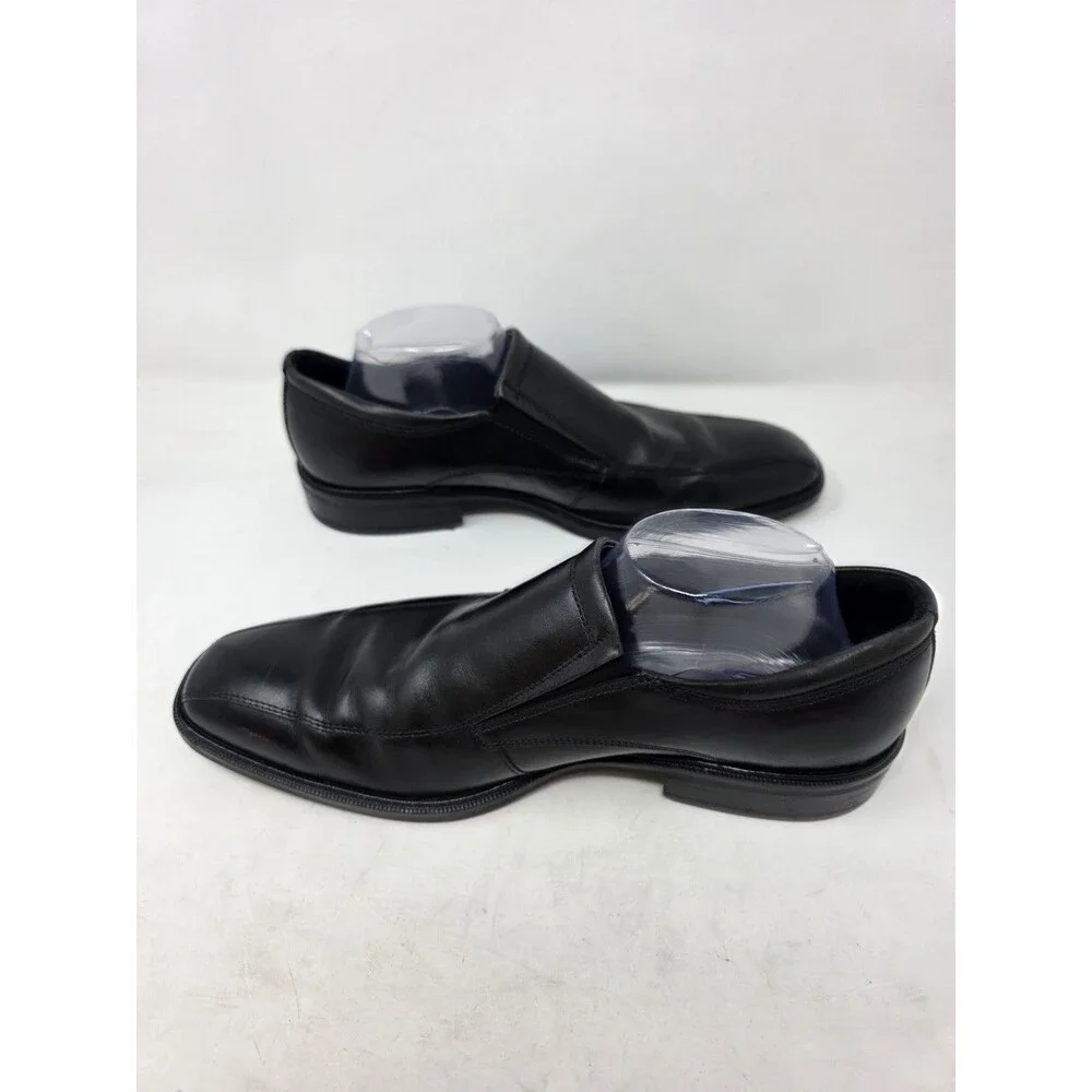 ECCO Helsinki Slip-On Loafer Black Dress Shock Point Shoes Mens Sz US9/EU43